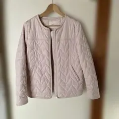 キルティングジャケット ノーカラー