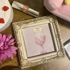 ミニアート 目玉ストロベリーパフェ 額縁付き インテリア雑貨 デジタルアート