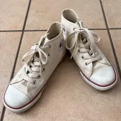 【未使用変え紐付き】オールスター/white/ハイカット/21.0/ジップ付き