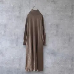 ★美品◆アーバンリサーチロッソ◆ タートルネックデザインスリーブワンピースbe