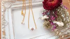 (13)ハンドメイド*スワロフスキーネックレス