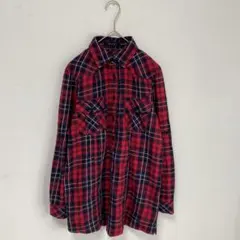 【INGNI/イング】チェック柄　長袖【M】プルオーバー　ハーフボタン　ブラウスのサムネイル