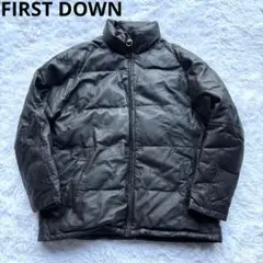 FIRST DOWN ファーストダウン 本革 レザーダウンジャケット 黒