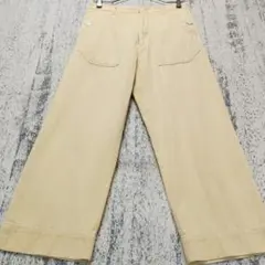 a1211　マディソンブルー　ワイドクロップドパンツ　01　ライトイエローのサムネイル