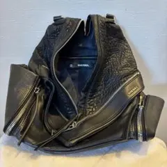 DIESEL ブラック レザーバックパックのサムネイル