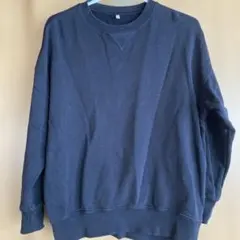 ジーユー　GUクルーネック トレーナー ブラック150