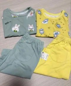 UNIQLO ベビーパジャマ半袖　めがねうさぎ　80 90 ドラえもん