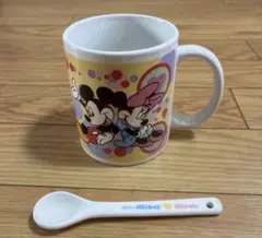 【新品.未使用】ミッキ＆ミニー❗️マグカップ&スプーンのセット《箱あり》