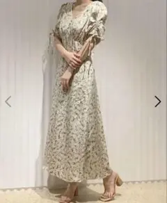 スナイデル　バリエーションマーメイドプリントワンピース