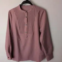 ハルメク　ピンタックデザインバンドカラーチュニック　Sサイズ　美品