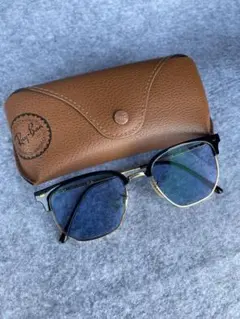 レイバン ニュークラブマスター ゴールドフレーム 度入り サングラス