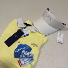 【新品タグ付き】　callaway -3℃裏クールフレンチスリーブポロシャツ
