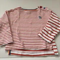 オレンジと白のストライプ長袖Tシャツ　ポールスミス