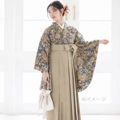 簡易袴セット 白練に牡丹 - メルカリ