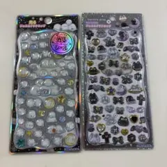 光るジュエルプチドロップ　ストーン付き　シマエナガ　ねこkuroiro drop