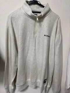 Columbia コロンビア　 ライトグレー ハーフジップスウェット グレー