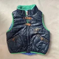 ラグマート　ネイビー フリース内側 ダウンベスト