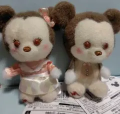ミッキー&ミニー　ミルキーボアマスコット