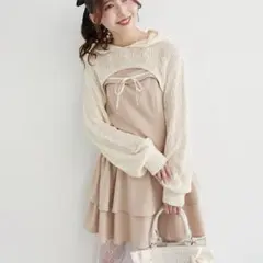 フードボレロ×ミニキャミワンピセット ワンピース MAJESTIC LEGON