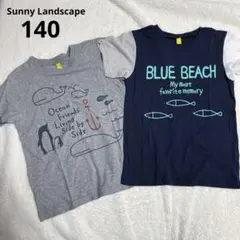 【匿名配送】Sunny Landscape 半袖Tシャツ　まとめ売り140㎝のサムネイル
