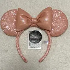 タグ付き美品 ミニー カチューシャ ピンク スパンコール