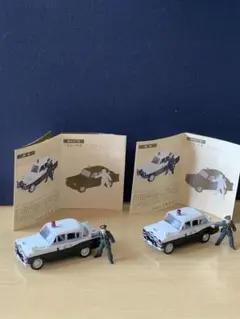 新タイムスリップグリコ　第三弾　トヨペットクラウン　パトカー　海洋堂　2台セット