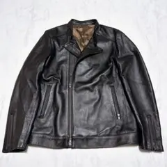 極美品　タケオキクチ　ラムレザー　レザージャケット　羊革　XL 黒