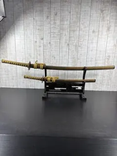中古 舞踊 小道具 二本セット 鹿角刀掛け付き - メルカリ