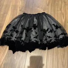 H&Mコウモリ柄黒スカート ハロウィン