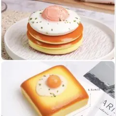 【大人気‼️】オムレツジェンガ エッグトースト リアル スポンジスクイーズ