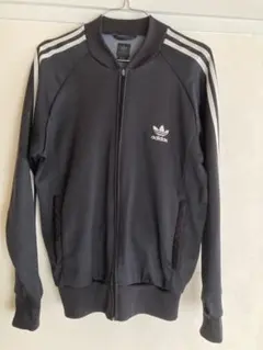 adidas トラックジャケット 刺繍トレフォイル 万国旗タグ ブラック M