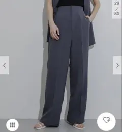 アーバンリサーチSENCE OF PLACE リネンライクワイドパンツ　グレー