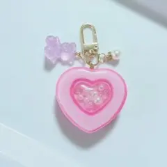 ♡20 ⭐セール⭐ ダブルハート シェイカー シャカシャカ キーホルダーのサムネイル