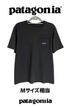 patagonia ブラック Tシャツ Mサイズ相当