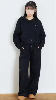 Lovetoxic キラキラロングパンツセットアップ　140