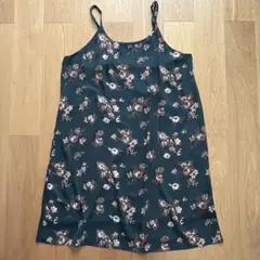 美品　GU ヴィンテージ風フラワープリント　キャミソールワンピース　XL