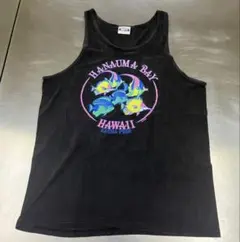 80s USA製 Hanes BEEFY ハナウマ湾 オールドサーフ L 黒