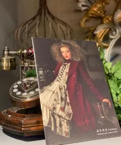 【axes femme】薔薇柄 レースアップワンピース