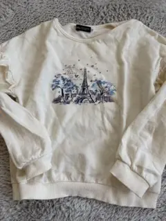 べべ　エッフェル塔イラストトレーナー 130cm