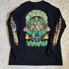 DETERMINATION 達磨 ロンt 袖プリ 稲妻 ストリート 黒 XL - メルカリ