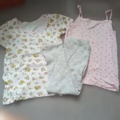 西松屋半袖シャツ130、花柄レギンス120 エアリズムキャミソール120　セット