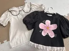 H&M 女の子Tシャツ2枚まとめ