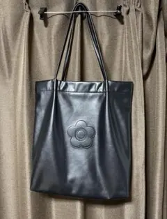 MARY QUANT ブラック トートバッグ　デイジーパッチソフトのサムネイル