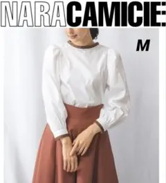 極美品】ナラカミーチェ♢夏✨完売✨スクエアドットボウタイブラウス 