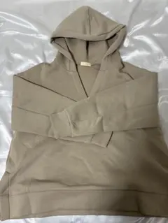 earth music&ecology スウェット パーカー グレーベージュ