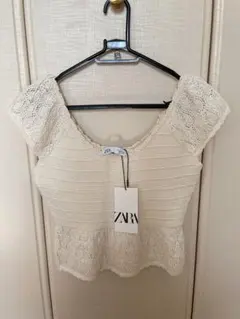 【新品タグ付き】ZARA ザラ サマーニット トップス　レディース　夏服