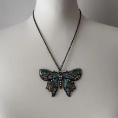 90s ビッグバタフライネックレス 森ガールフェアリーグランジ平成ギャルy2k蝶