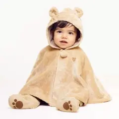 ミキハウス mikihouse くまみみ マイクロファーマント　ポンチョ