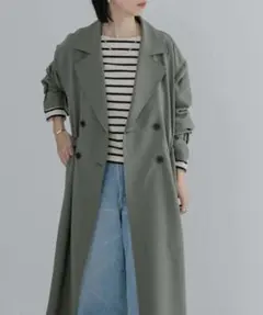 アーバンリサーチ ドロストトレンチコート KHK.GLAY 24SS