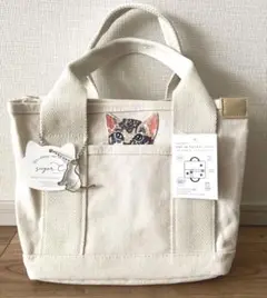 新品　猫　刺繍　トートバッグ